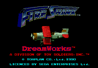 Fire Shark Title Screen